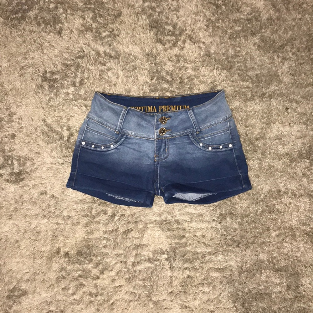 Gem Ombré jean shorts